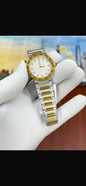 LVB White Dial Silver Golden Chain 990576
