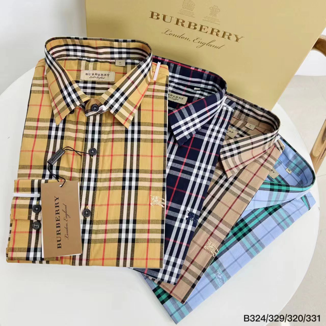 RUB Blue Colour Check Print Premium Quality Full Sleeve Shirt 329