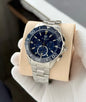 GAT Silver Chain Blue Dial Heavy Japanese Machinchery Men Watch 989715