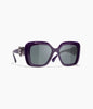 AHC CHA Purple Frame Black Shade Unisex Sunglass 5518 54 17-142