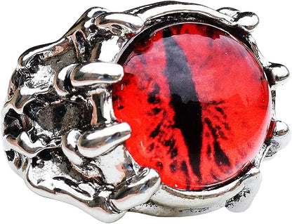 Silver Color Red Stone Stainless Steel Premium Quality Men’s Ring 50330