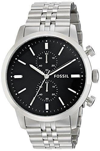 Sof Silver Chain Black Dial chronograph Man Watch