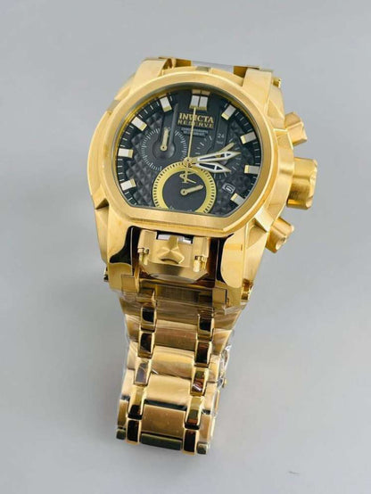 INV VNI Big Dial Gold Chain Black Dial Watch 85950