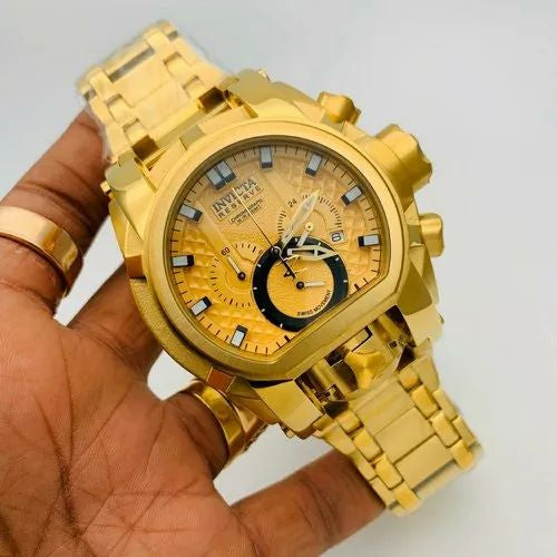 INV VNI Big Dial Gold Chain Black Dial Watch 85951