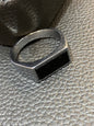 Silver Black Men’s Ring 85974