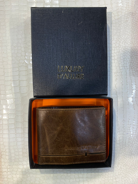 LDA Brown Colour Genuine Leather Men’s Wallet GW-019