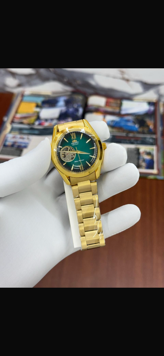IRO ORI Golden Chain With Green Dial Automatic Machine Premium Quality Men’s Watch 990492