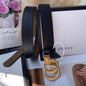 CUG Golden Buckle Black Men Belt 201102