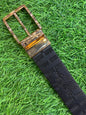 RUB Golden Buckle Black Men Belt 201115