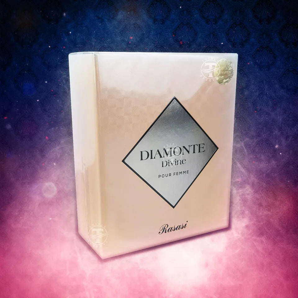 Diamonte Divine Pour Femme Eau De Parfum by Rasasi 100ml 3.3 FL OZ