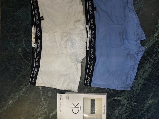 LAC CAL Sky Blue And White Colour Men Cotton Trunk Pack Of 2 Piece 987420