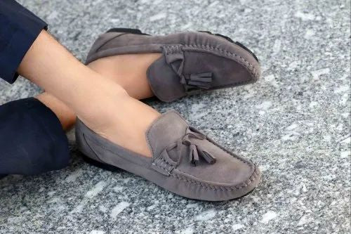 RAZ Gray Suede Leather Colour Loafer 713