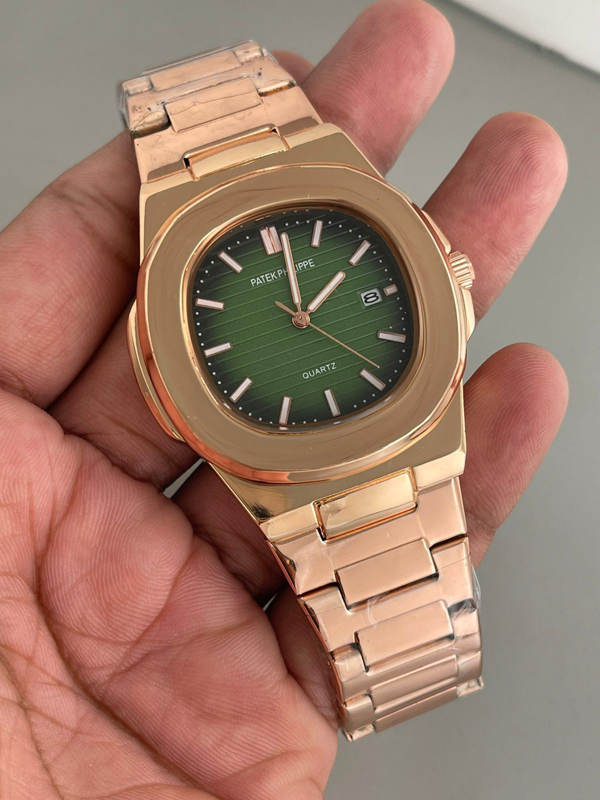 Pp Copper Chain Green Dial Men Watch 901621