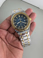 Dua Silver Gold Chain Blue Dial Men Watch 901615