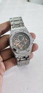 Dua Silver Chain Grey Dial Man Watch 901614