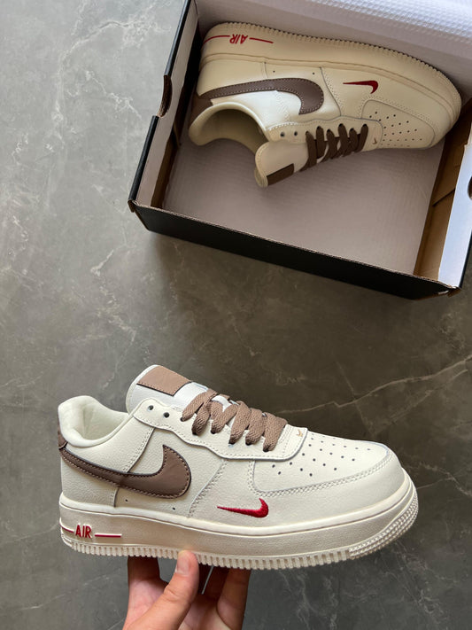 Kin Air White Red Brown Tick Colour Sneaker Dunk Shoes 988516