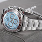 Lor Silver chain Brown Ring Blue Dial Automatic Men Watch 988522