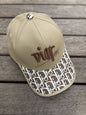 Oid Dio Beige Brown Colour Print Heavy Imported Unisex Cap 988578