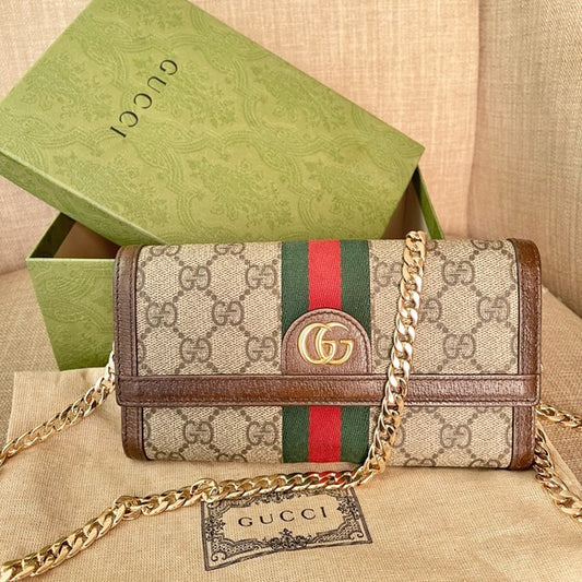 CUG GUC GG Print Apricot Ladies Sling Bag 1084