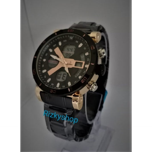 SOF Black Chain Black Copper Dial Analog Digital Men’s Watch 989771