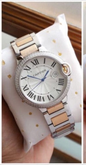Rac Silver Copper Chain Stud Ring Silver Dial Ladies Watch 989791