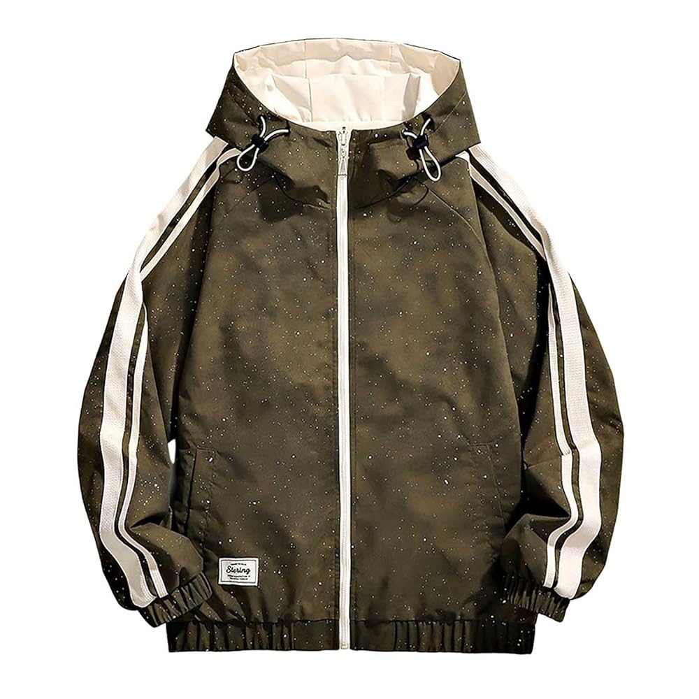 TREND TO CLUB STERING Green Sparkle Double Side Reversible Men’s Hooded Jacket K-8829