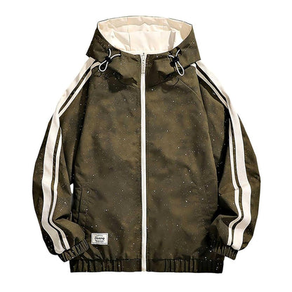 TREND TO CLUB STERING Green Sparkle Double Side Reversible Men’s Hooded Jacket K-8829