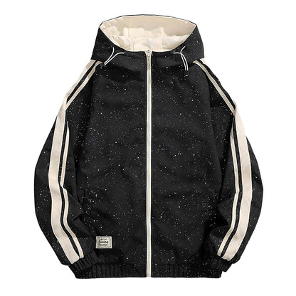 TREND TO CLUB STERING Black Sparkle Double Side Reversible Men’s Hooded Jacket K-8829