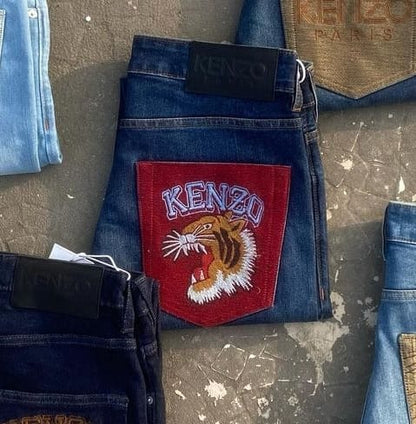 NEK Navy Blue Colour With Back Pocket Embroidery Design Premium Quality Regular Fit Rough Jeans 45614