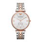 MRA Silver Copper Chain White Copper Ring Dial Chronograph Working Men’s Watch 989838