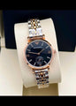 Mra Silver Copper Chain Stud Black Dial Chronograph Working ladies Watch 989848