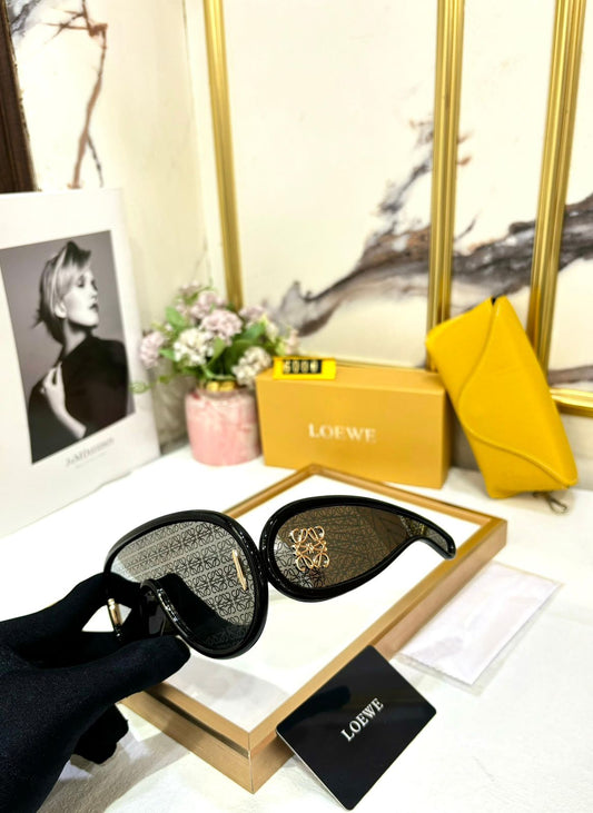 EOL LOE Black Frame Black Printed Shade Unisex Sunglass 6000 145 0 145