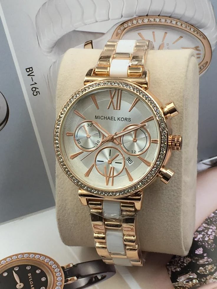 Cim Copper White Slim Chain White Dial Studed Ladies Watch 989863