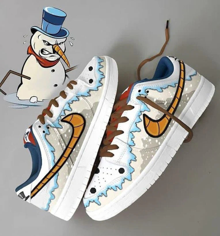 KIN NIK White Gray Sky Blue Colour Orange Tick SB Dunk Sneaker Shoes DD1503-100