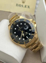 LOR Gold Chain Automatic Black Dial Men Watch 401067