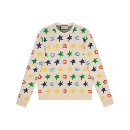 CUG Imported Sweater Cream Colour With Star printed 989933