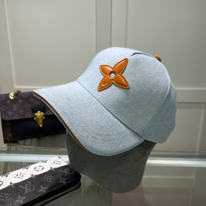 UOL LOU Tan Colour Leather Patch Denim Imported China Cap 988069
