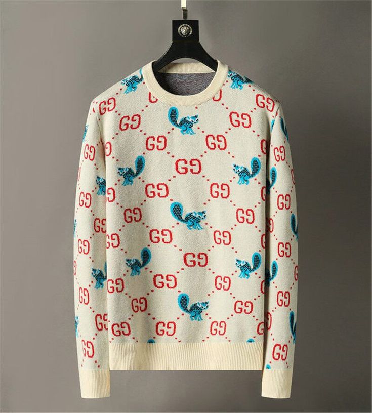 CUG Imported Sweater Cream Colour Squirrel & GG Printed 989934