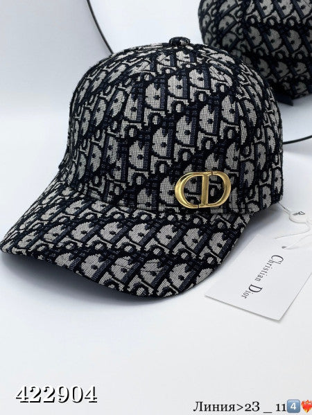OID DIO Black White Printed Gold Logo Imported China Cap 988072