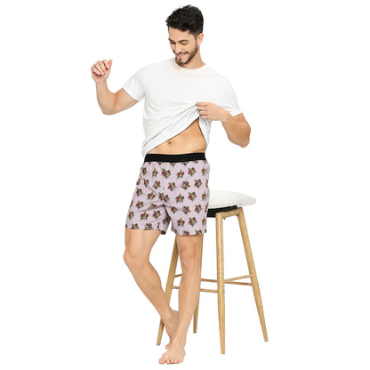 BZ INNERWEAR | RICK AND MORTY-MEN'S BOXER | 100% COTTON | PURPLE BOXER | PACK OF 1