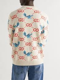 CUG Imported Sweater Cream Colour Squirrel & GG Printed 989934