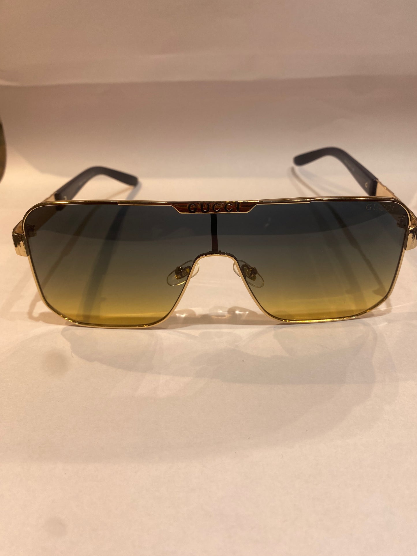 CUG GUC Gold Black Frame Multi Shade Unisex Sunglass Yh132 56 145
