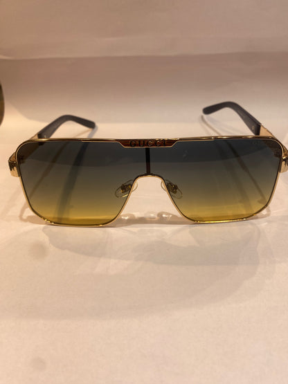 CUG GUC Gold Black Frame Multi Shade Unisex Sunglass Yh132 56 145