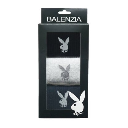 BALENZIA MEN'S PLAYBOY SOLID CREW SOCKS | 3-PACK | FREE SIZE