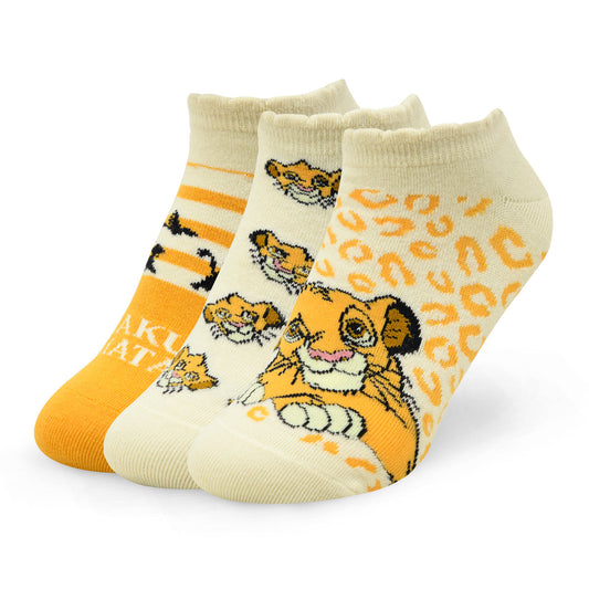 BALENZIA X DISNEY LION KING SIMBA ANKLE SOCKS FOR WOMEN | PACK OF 3