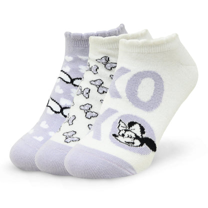 BALENZIA X DISNEY MICKEY & MINNIE ANKLE SOCKS FOR WOMEN | PACK OF 3