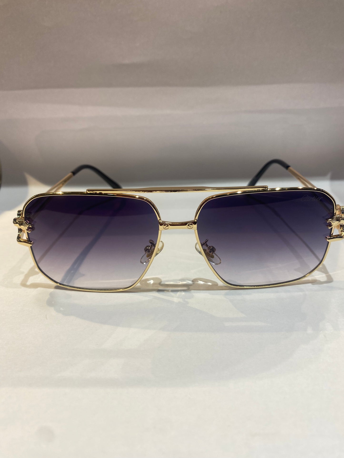 RAC CAR Gold Frame Purple Shade Unisex Sunglass M423 58 14 140