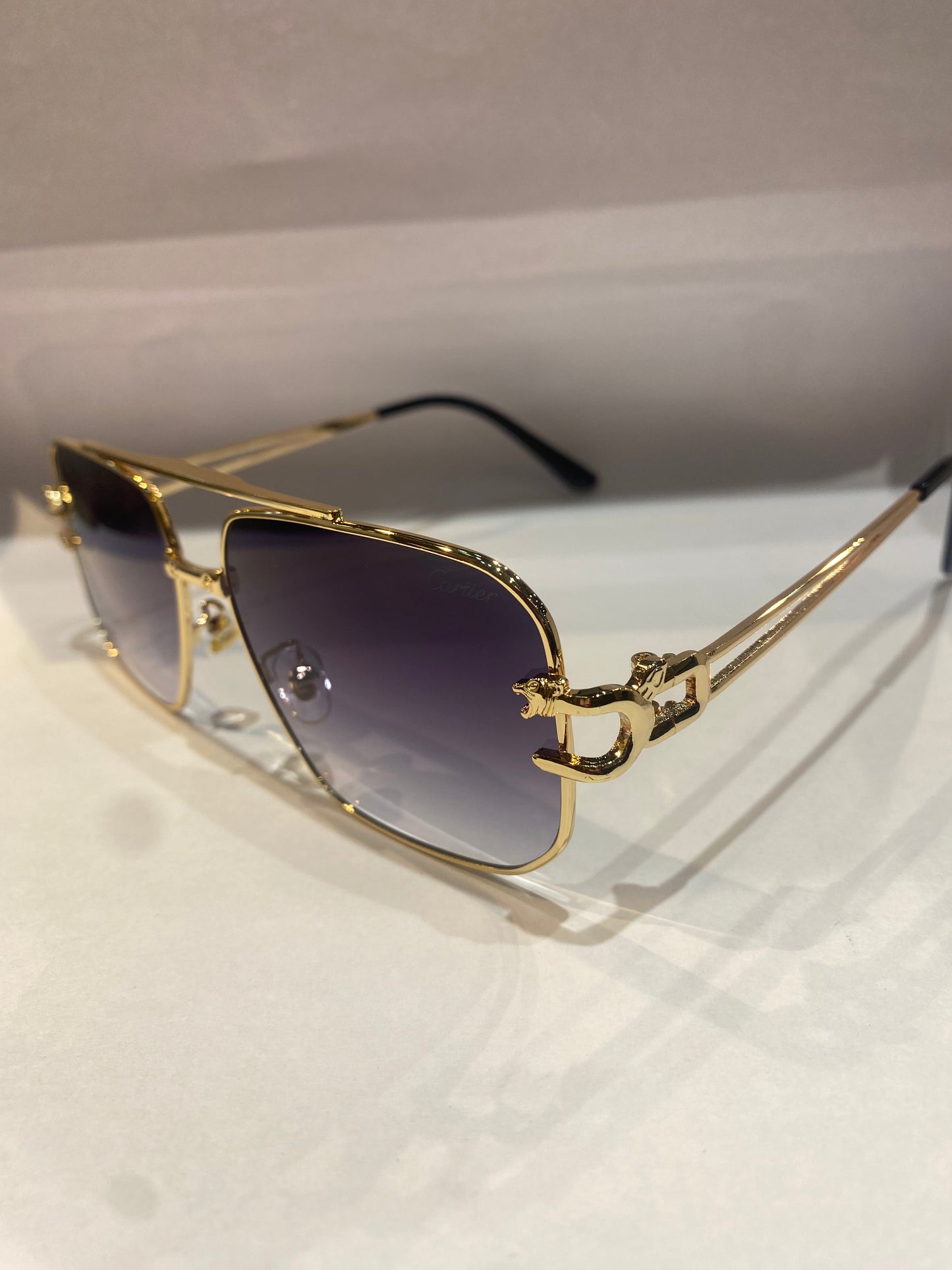RAC CAR Gold Frame Purple Shade Unisex Sunglass M423 58 14 140