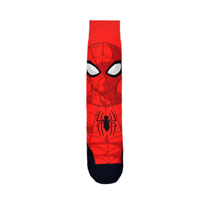 BALENZIA X MARVEL CHARACTER CREW & LOWCUT/ANKLE LENGTH SOCK FOR MEN- "THE AMAZING SPIDER-MAN" GIFT PACK (PACK OF 2 PAIRS/1U)(FREE SIZE) RED