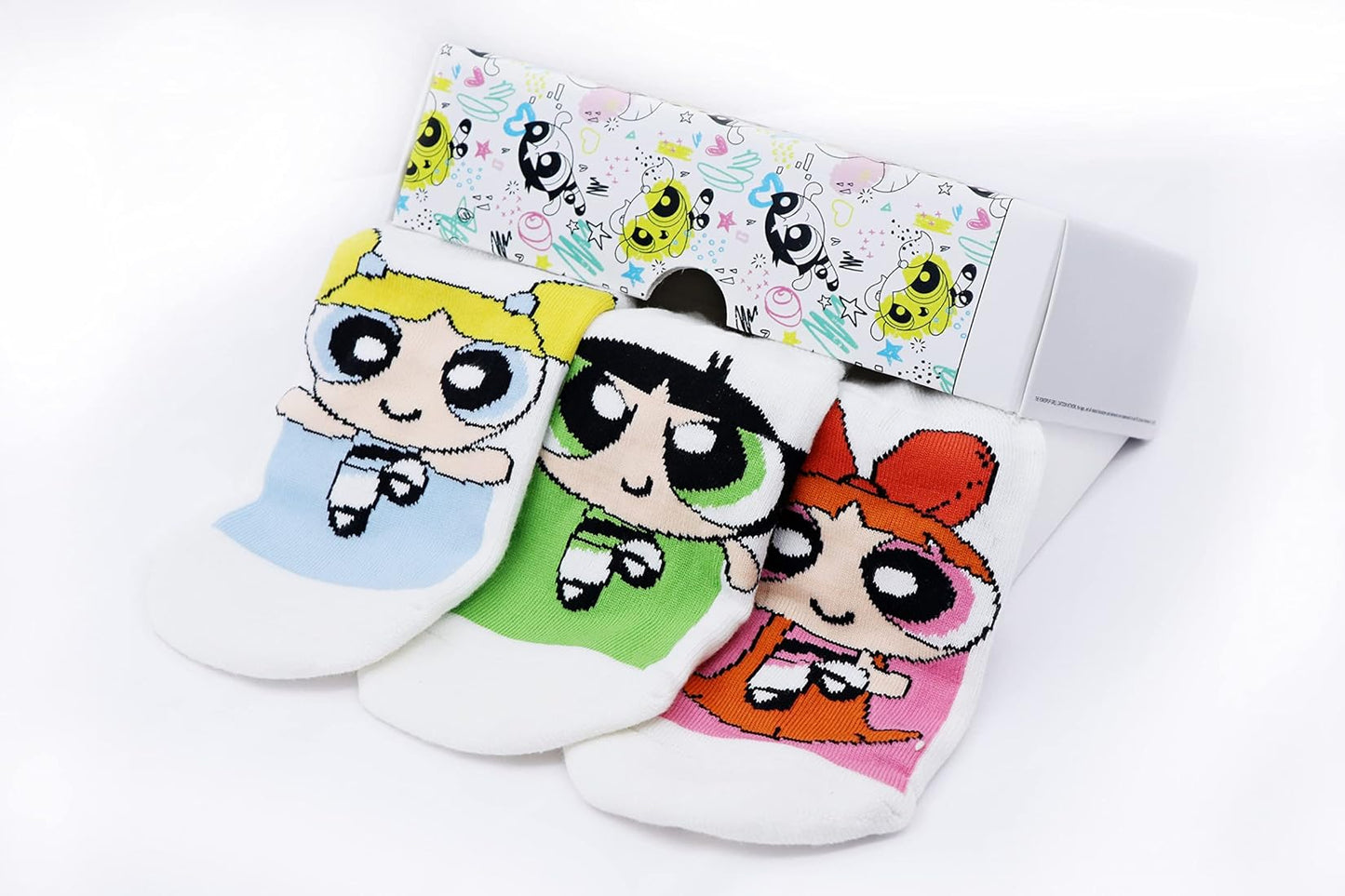 BALENZIA x Powerpuff Girl Box Set For Women-Lowcut Socks(Pack Of 3) (Free Size)